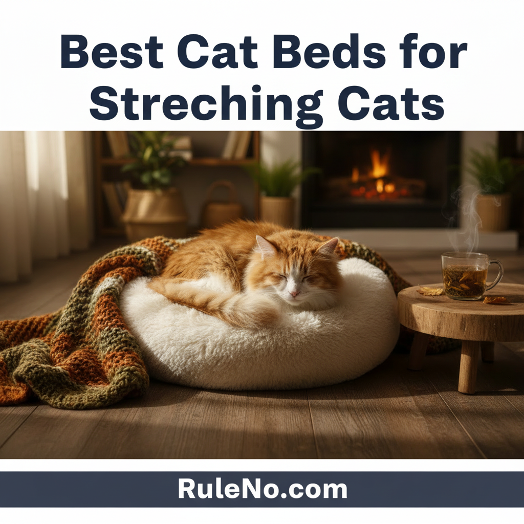 Best Cat Beds for Stretching Cats with RuleNo.com footer