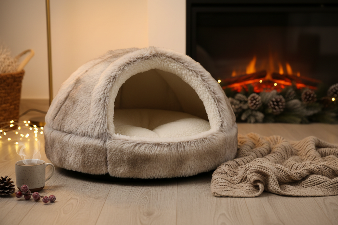 Covered Cave Pet Bed for Cold Winter: The Ultimate Cozy Hideaway for Dogs and Cats