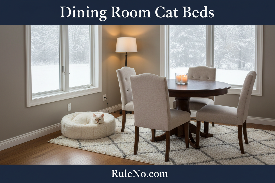 Dining Room Cat Beds with RuleNo.com footer