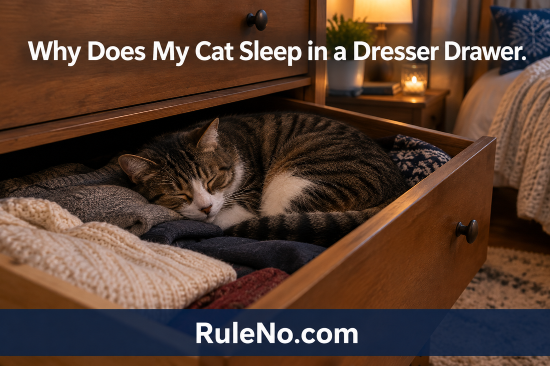 Why Does My Cat Sleep in a Dresser Drawer featured banner