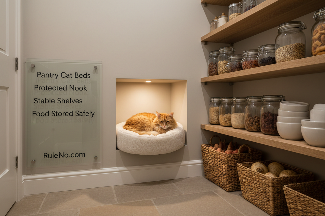 Why does my cat sleep in the pantry instead of their bed? A warm round faux fur bed alternative