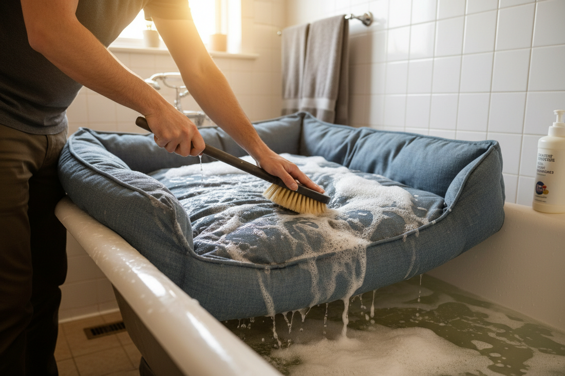 How to Wash a Large Dog Bed Without a Removable Cover