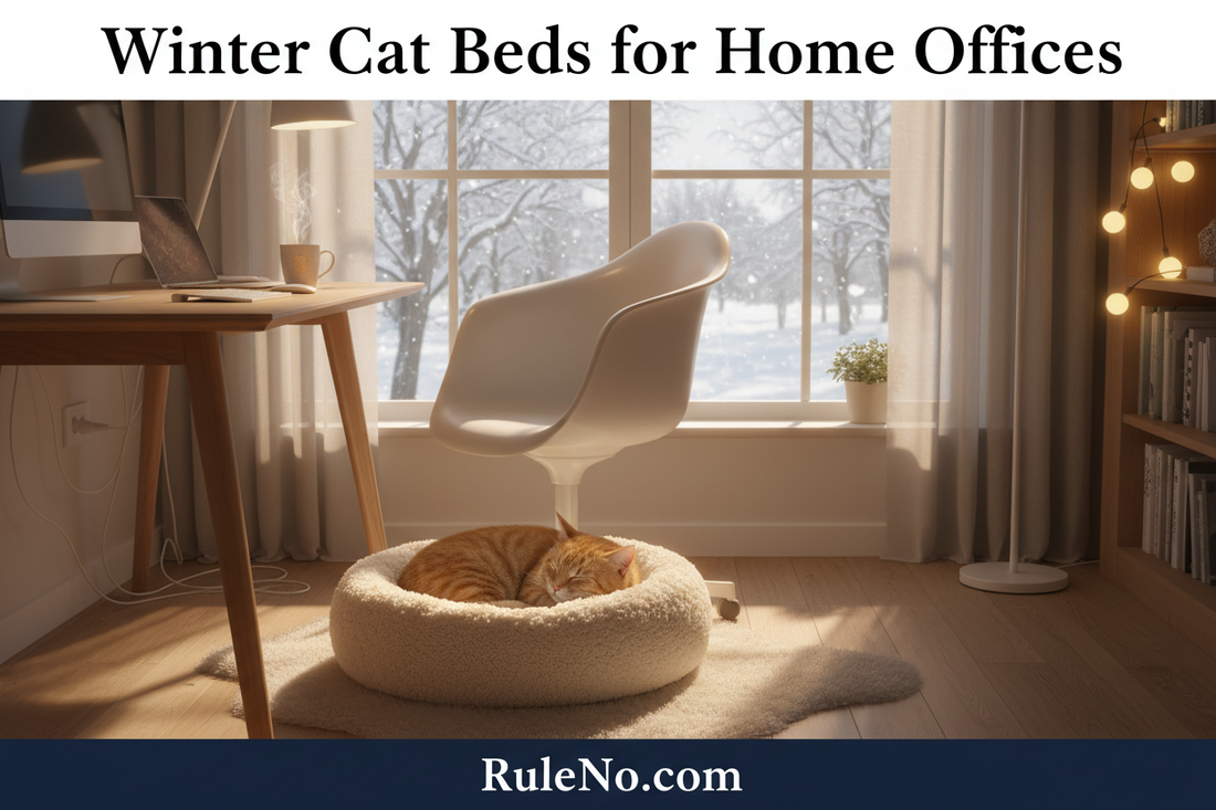 Winter Cat Beds for Home Offices with RuleNo.com footer