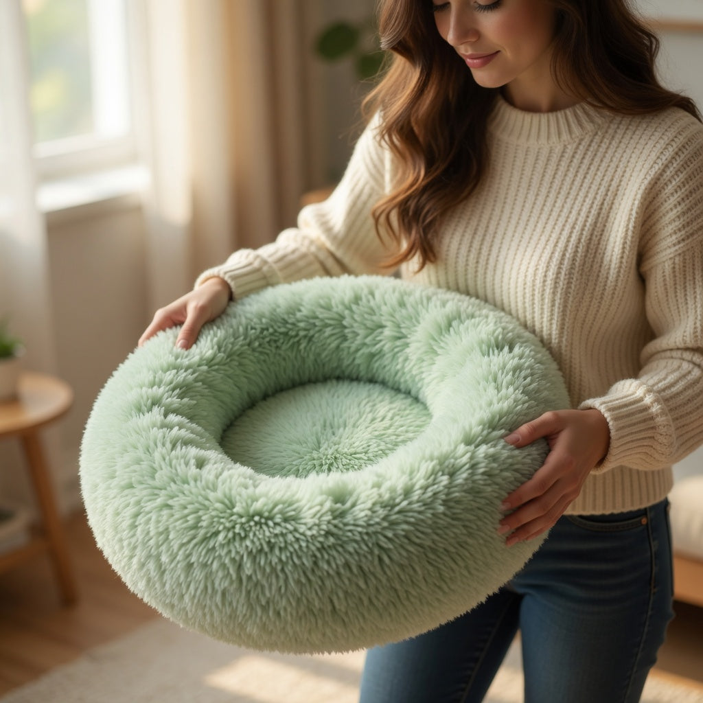 Plush faux fur material